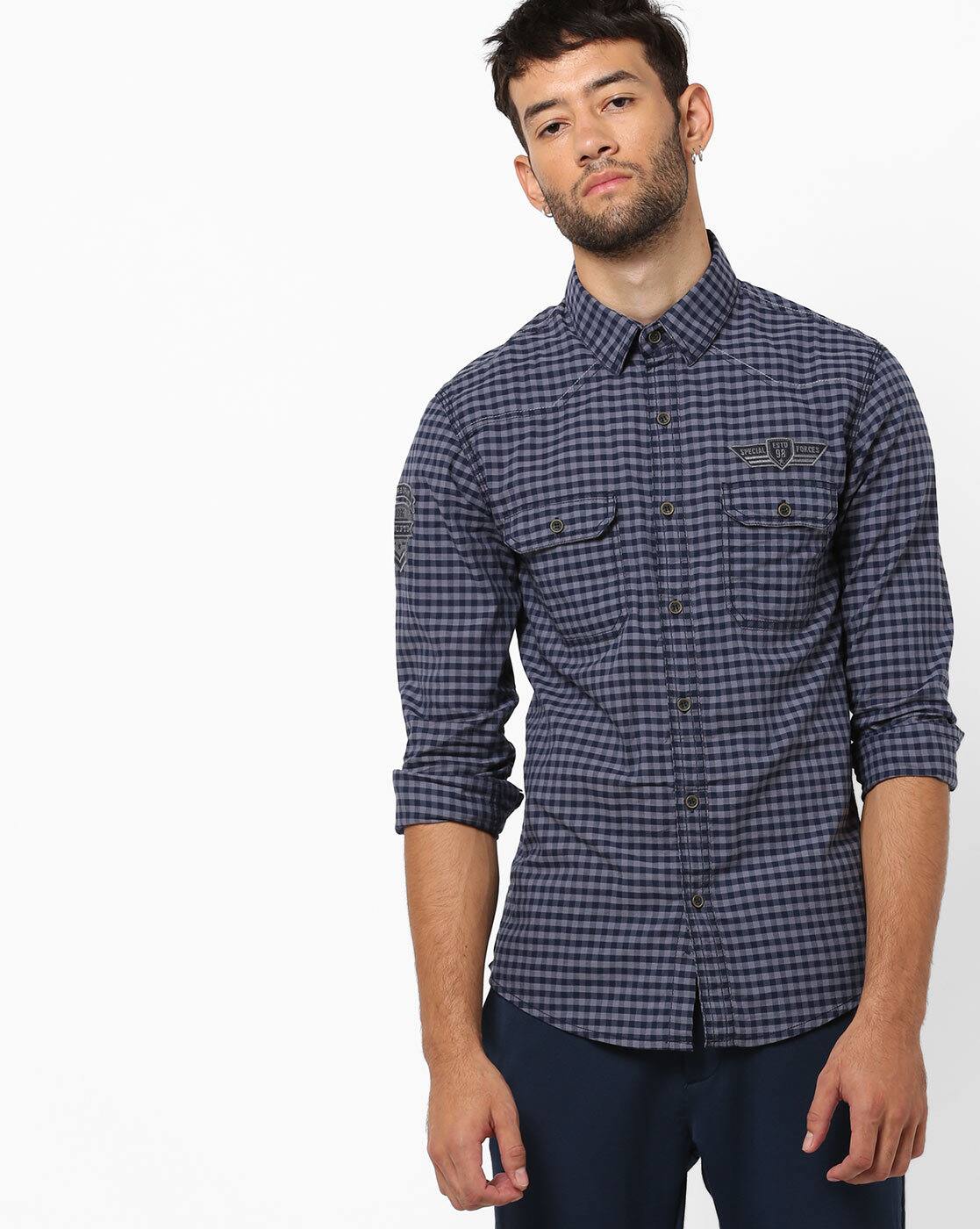 Buy Blue Shirts for Men by MUFTI Online 