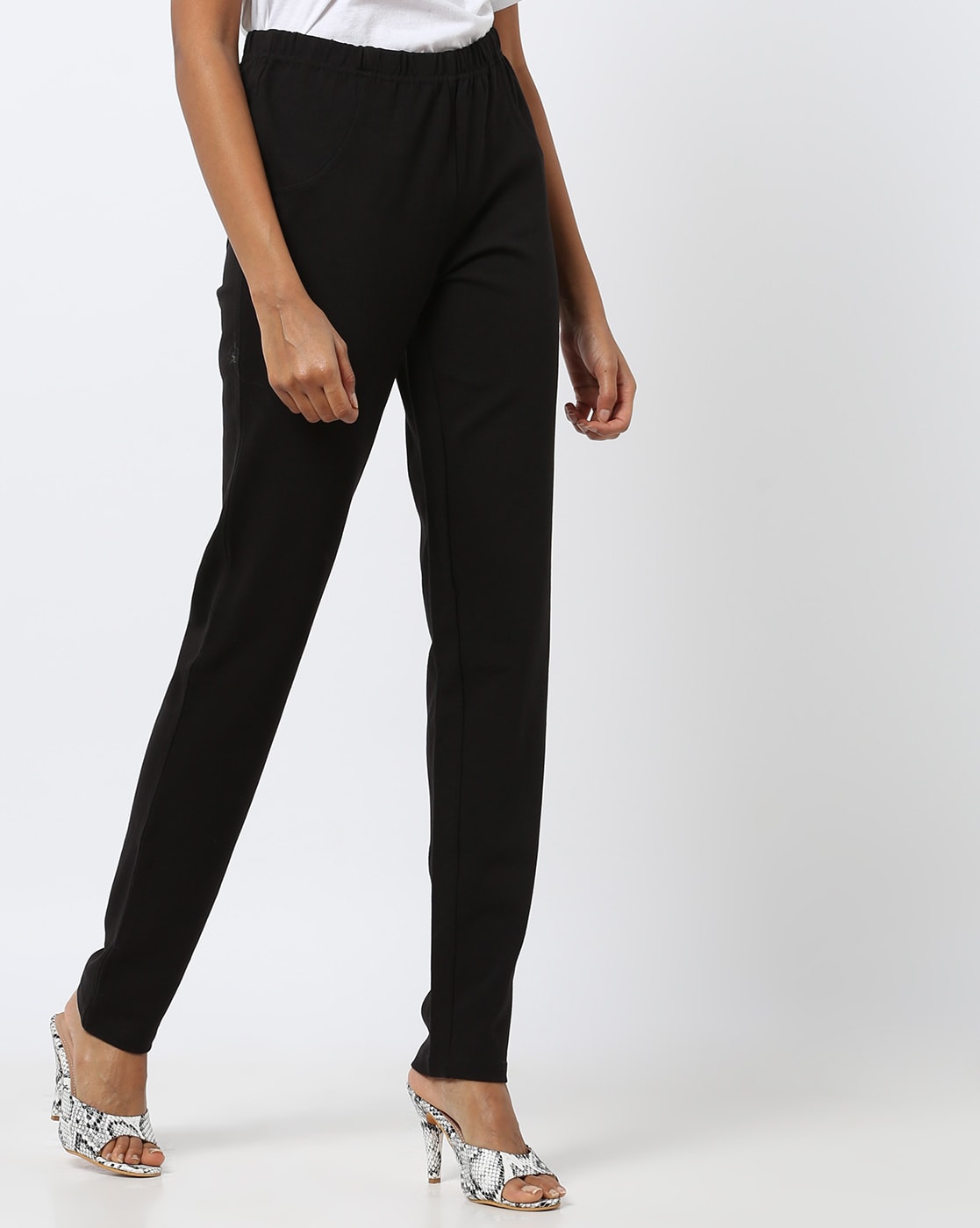Buy SEE YOUR OTHER SIDE BLACK TROUSERS for Women Online in India