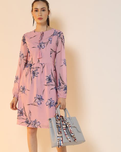ajio pink dress