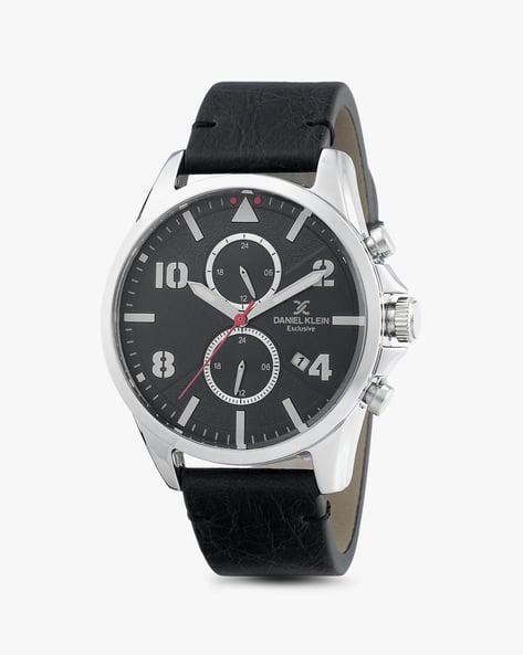 DK.1.12344-3 Analogue Wrist Watch with Leather Strap