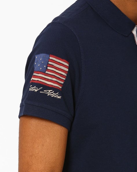 American Flag Polo Lacoste Us Buy Polo Denim Flag Print Cotton