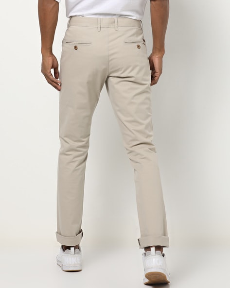 Pantalon chino tappered beige homme