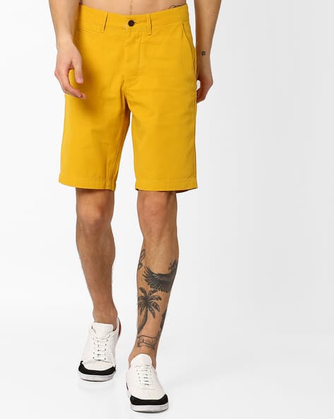 Mustard yellow shorts Outlet