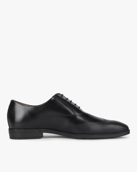 Louis Philippe Men Black Leather Formal Shoes: Buy Louis Philippe