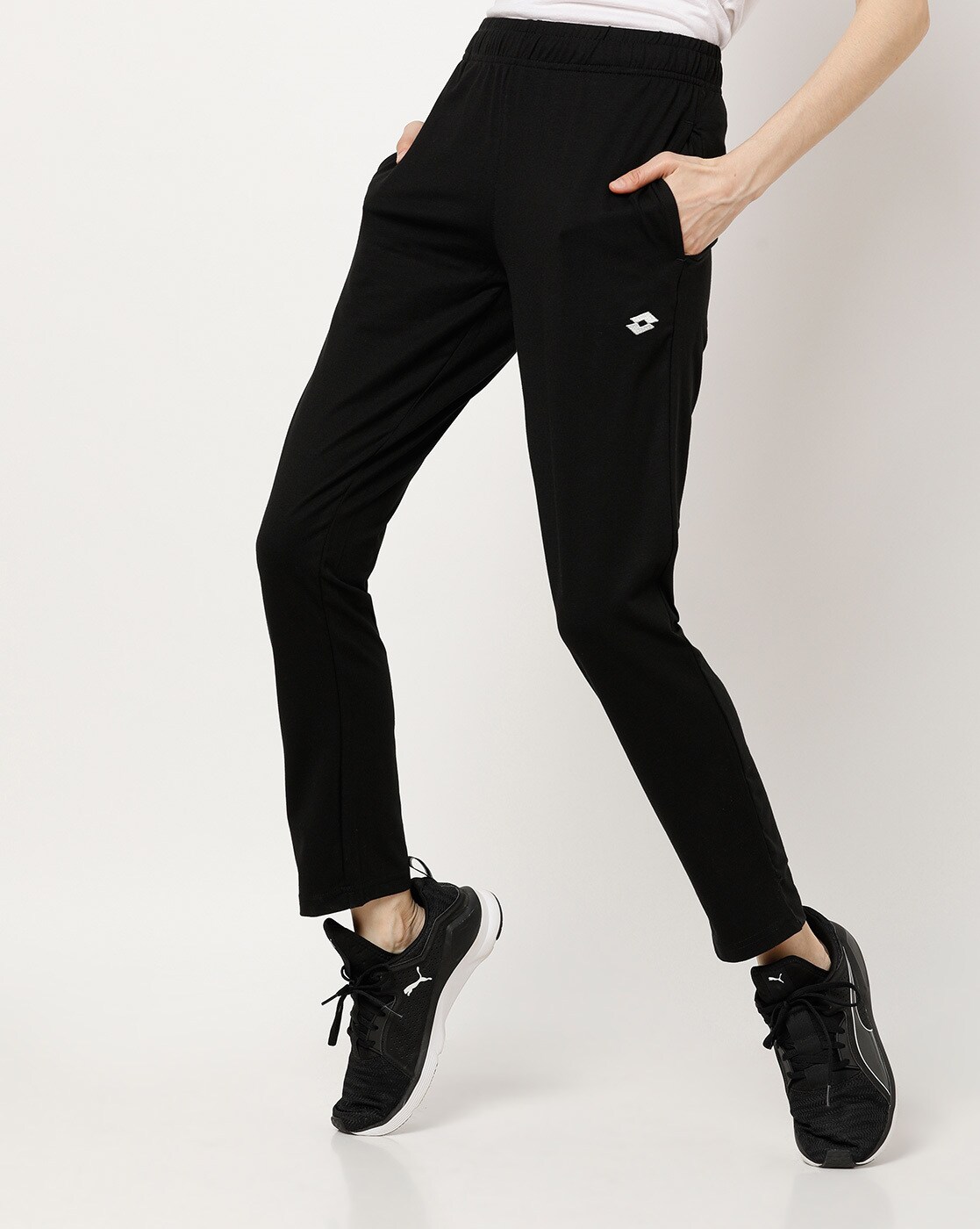 Buy Black Track Pants for Women by MARVEL Online | Ajio.com
