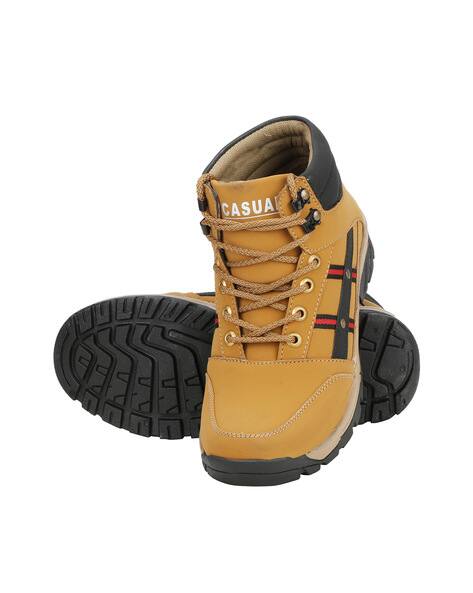 Ankle-Length Lace-up Boots