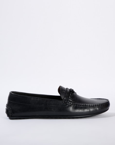 louis philippe black casual shoes