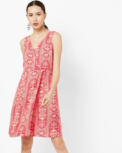 ajio pink dress
