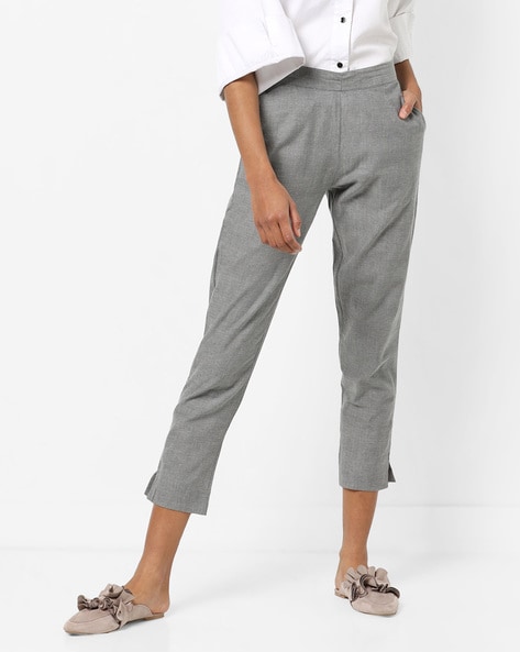 Ankle-Length Pants with Vented Hems Price in India