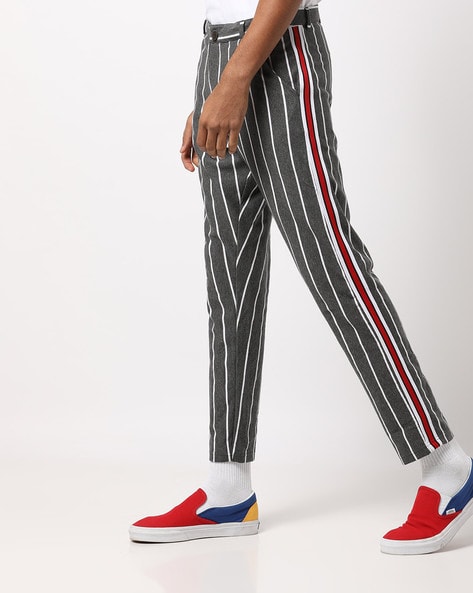 Side stripe pants outfits  Stripe pants outfit Side stripe trousers Mens  attire