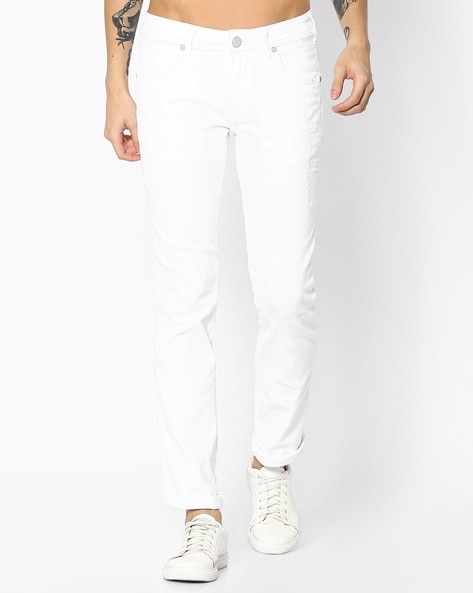 mens white wrangler jeans