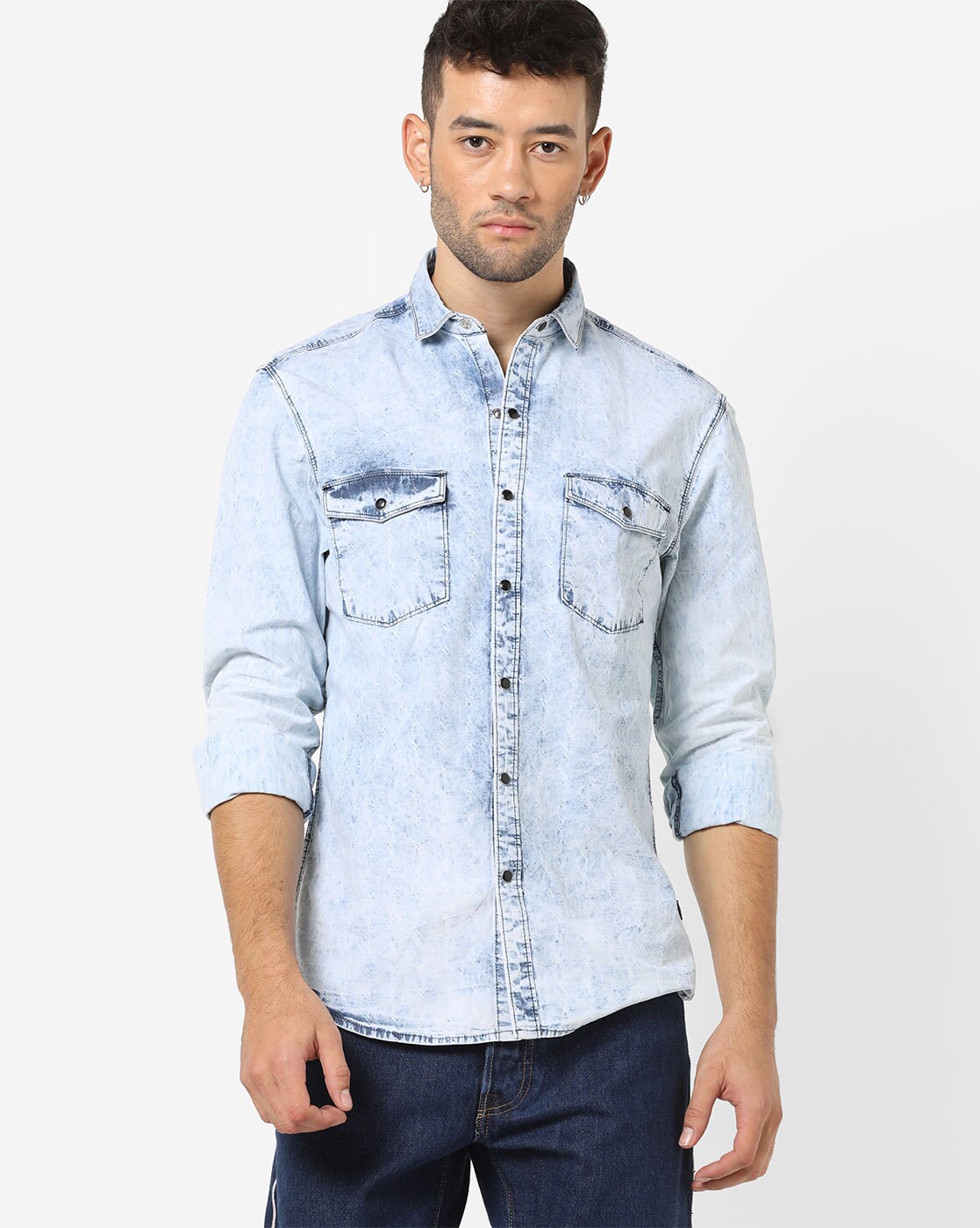 john players denim shirts