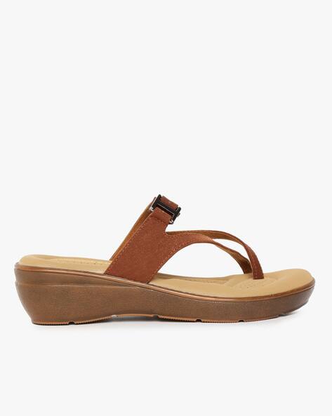 tan platform heeled sandals