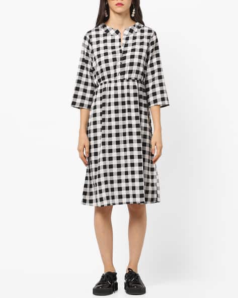checked frock