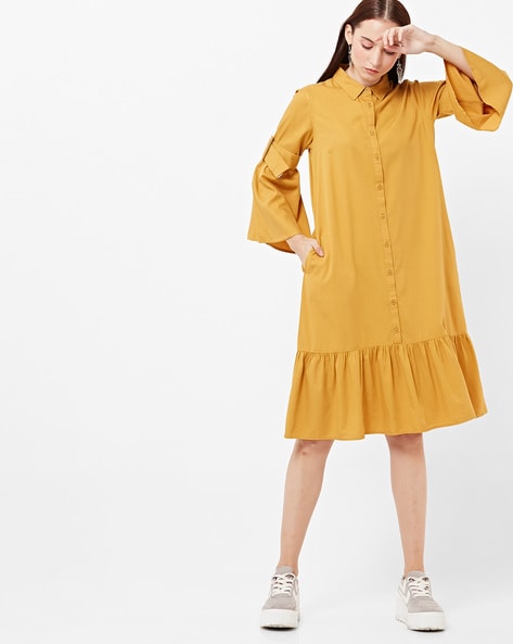 Buy Mustard Yellow Dresses for Women by 