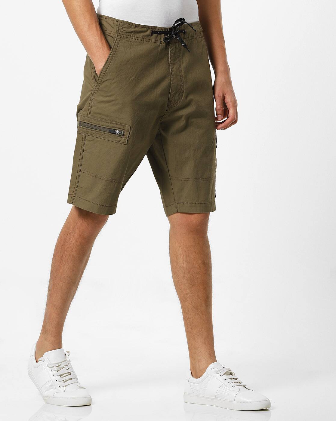 Buy Olive Green Shorts \u0026 3/4ths for Men 