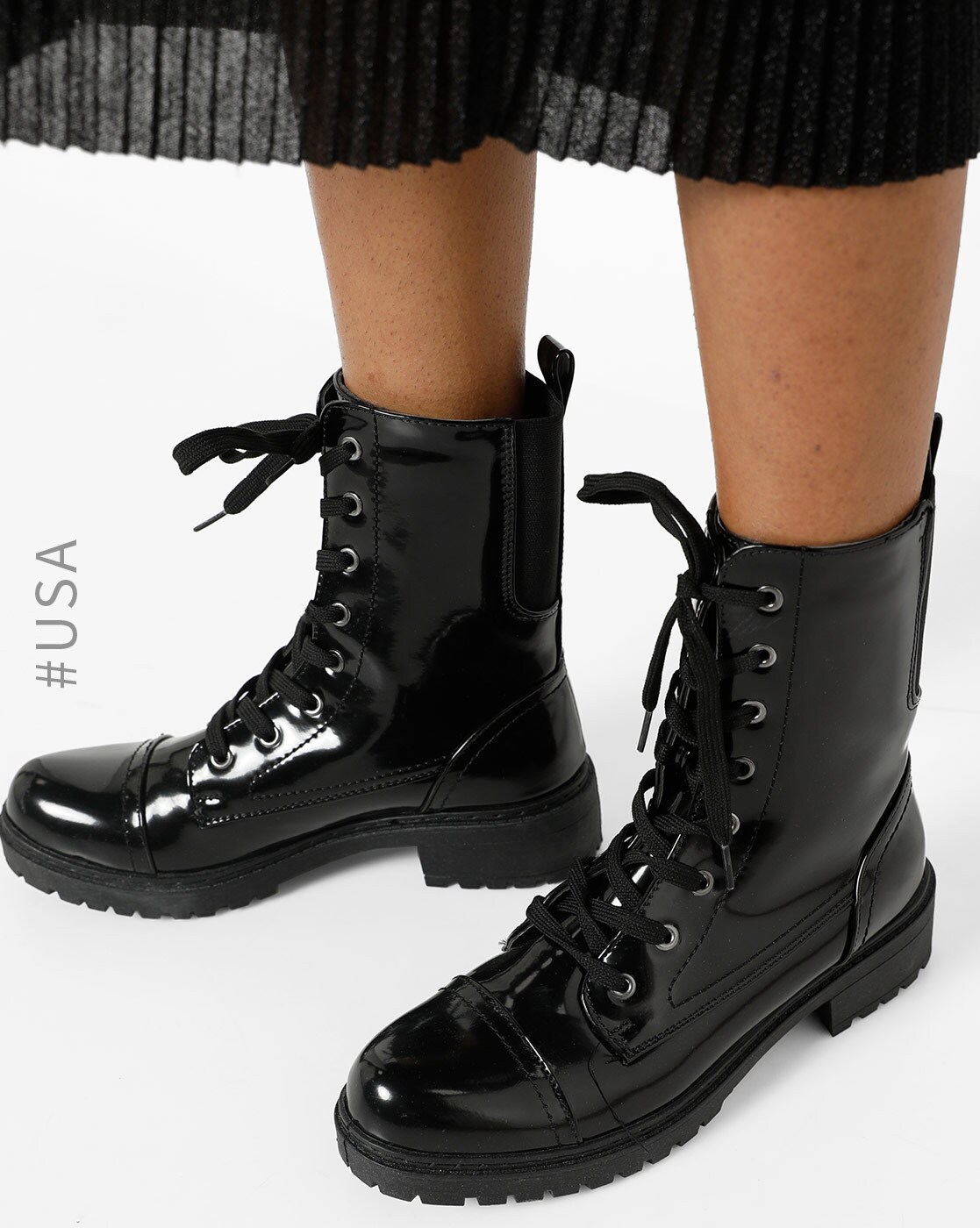 mid calf lace up heeled boots