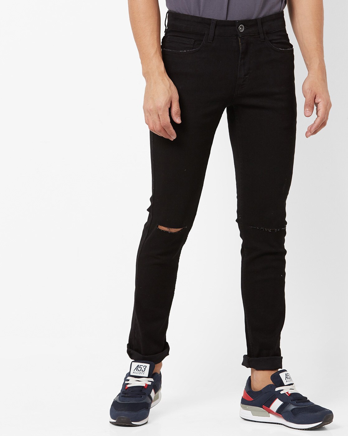 ajio black jeans