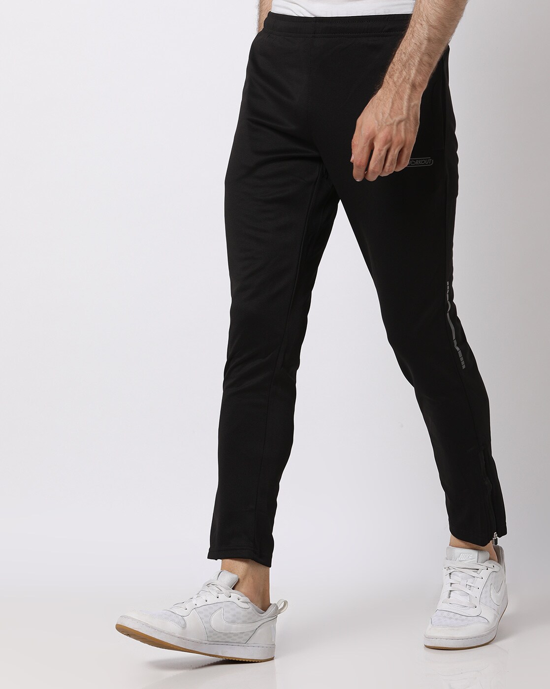 track pants with zipper