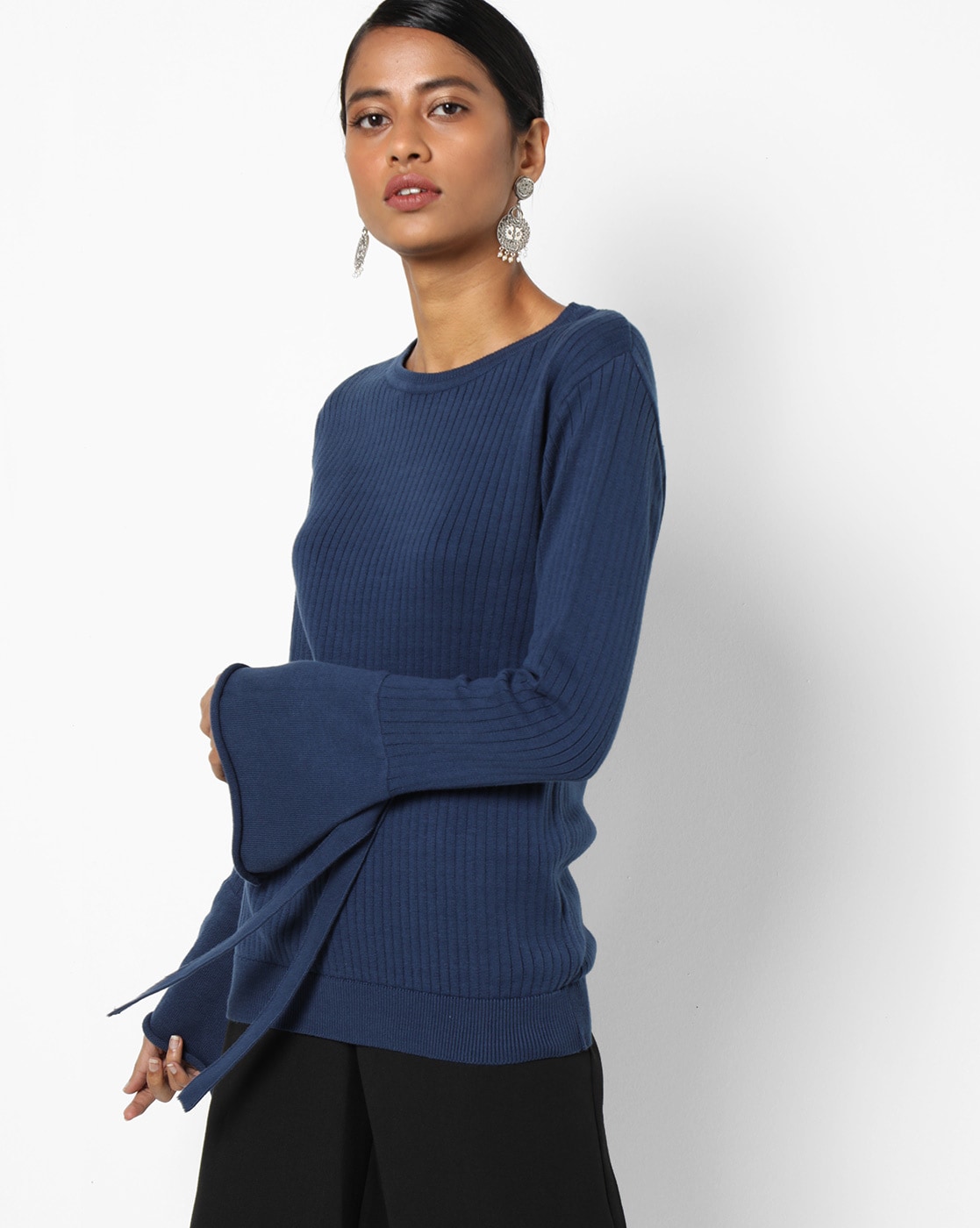 Buy Navy Blue Sweaters Cardigans for Women by AJIO Online