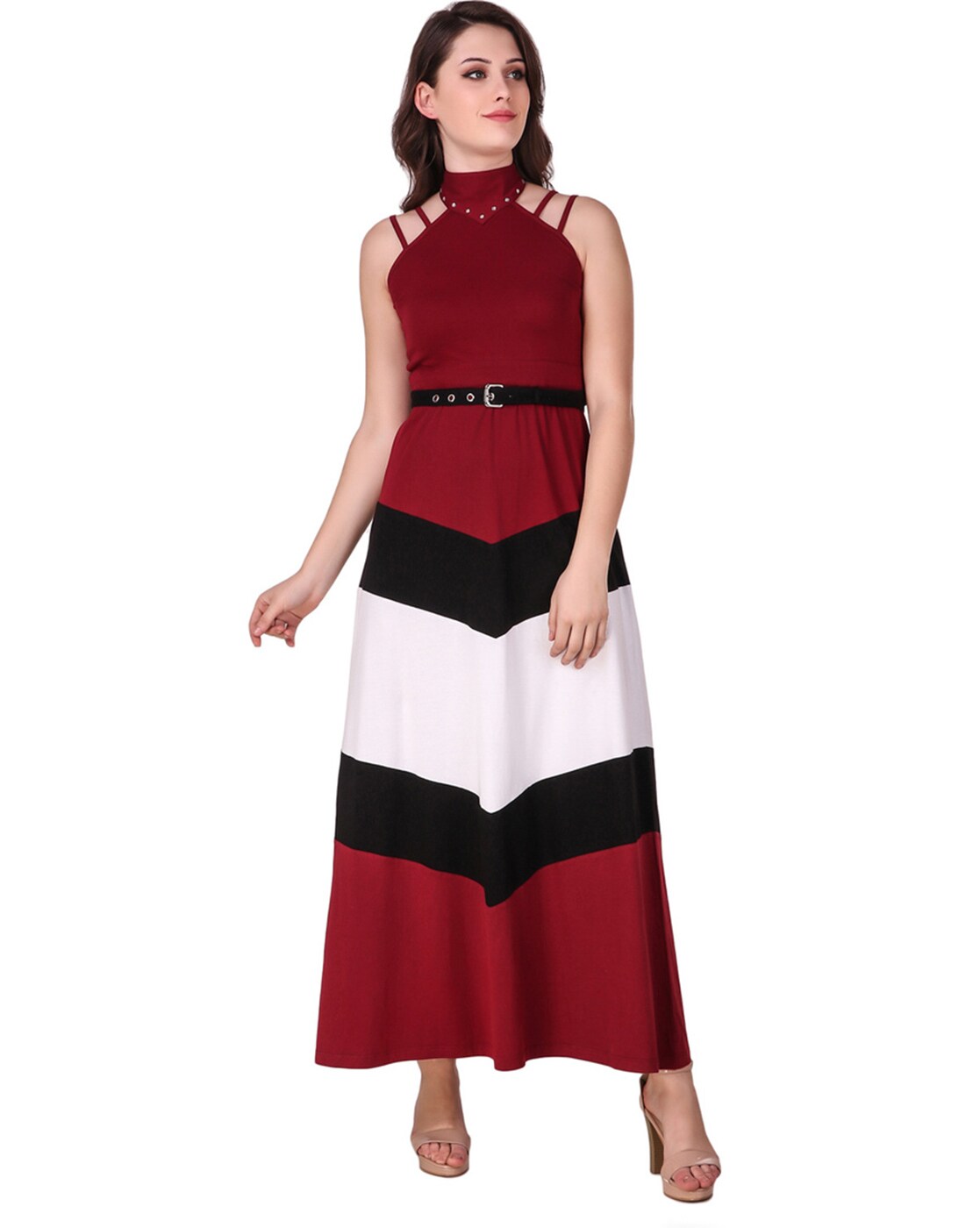 maroon colour dress online