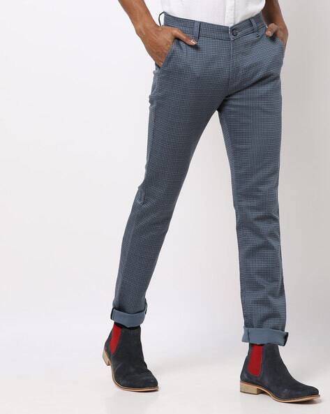 Buy Blue Trousers \u0026 Pants for Men by 