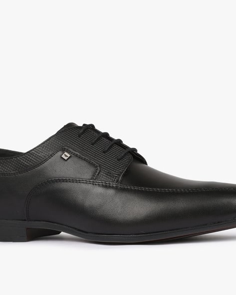 Textured Lace-Up Formal Shoes (Image - 1)