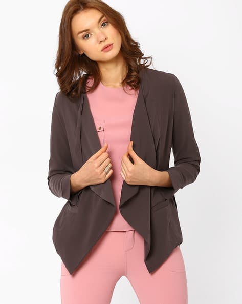 Jacket with Waterfall Lapel