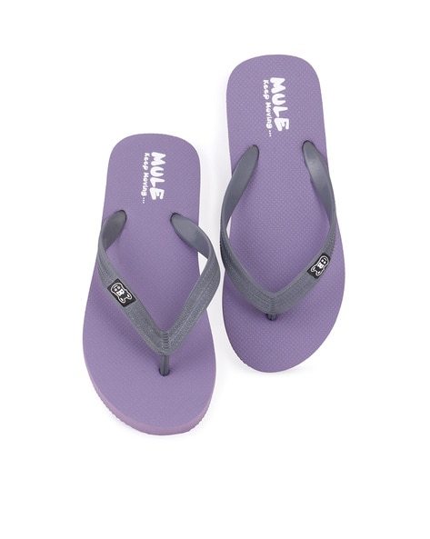 mens purple flip flops