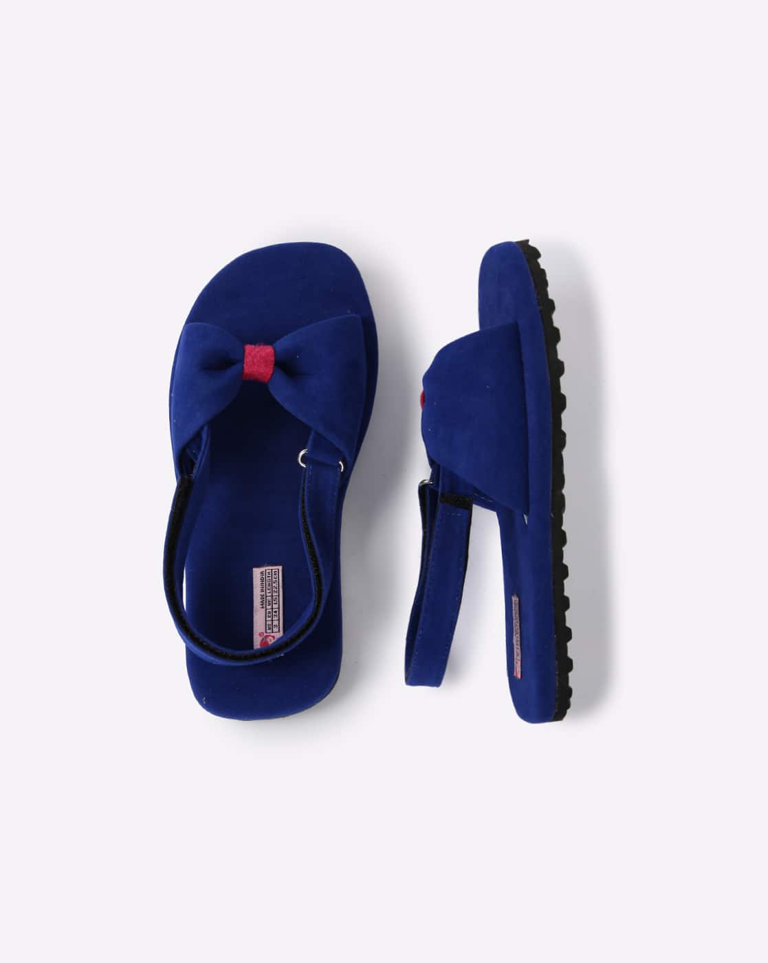 flat royal blue sandals