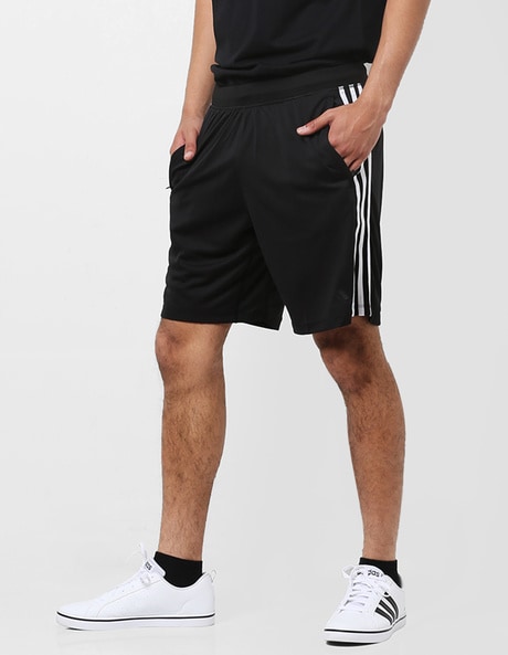 adidas black cotton shorts