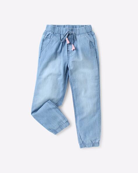 cuffed denim jeggings