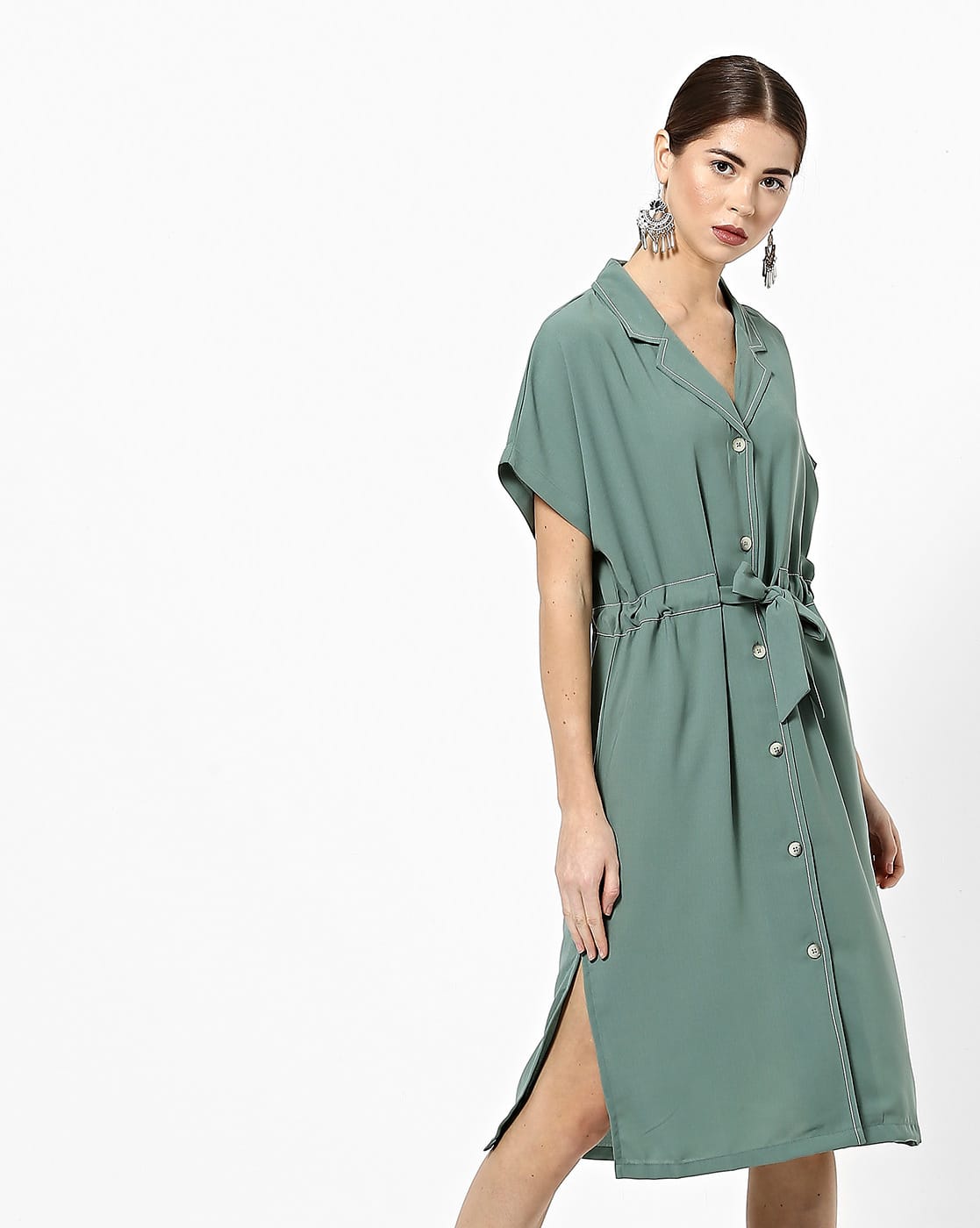 shirt dress with slits