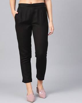 juniper Flat-Front Ankle-Length Pants with Insert Pockets-picture-46