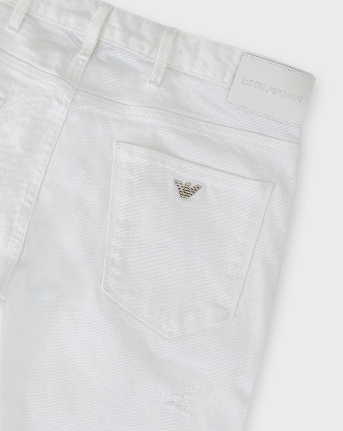 Buy EMPORIO ARMANI J06 Slim Fit Distressed Jeans White Color Men