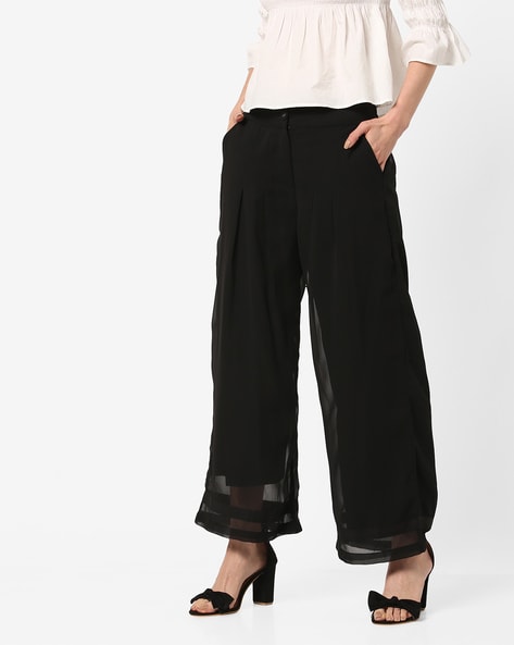 Pleat-Front Wide-Leg Pants Price in India