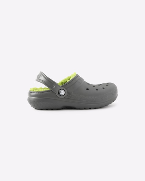 Fuzz lined shop crocs