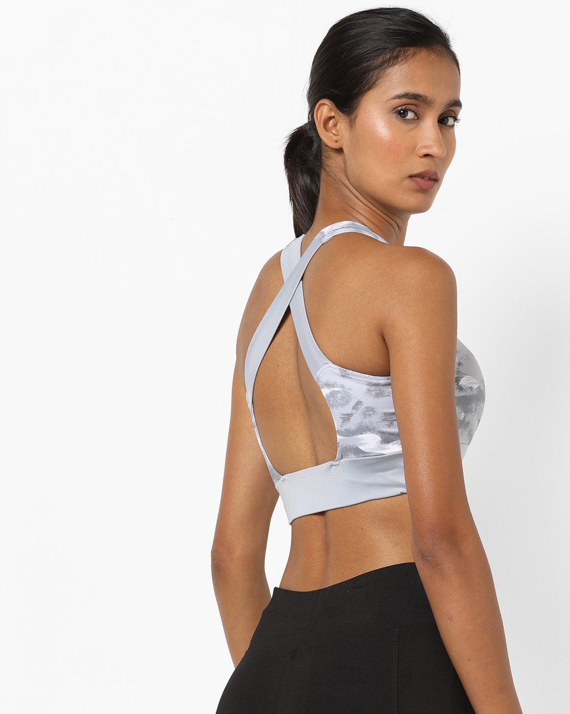 cross back sports bra