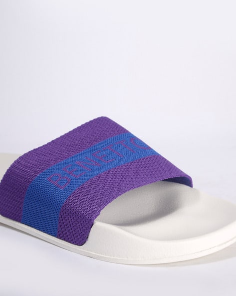 Colourblock Slides with Knitted Upper (Image - 3)