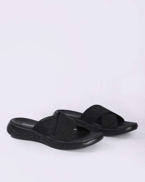 Buy Black Flat Sandals for Women by Skechers Online
