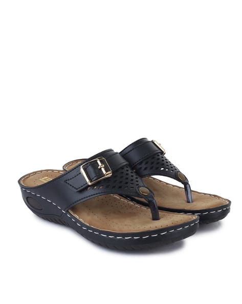 Laser-Cut Thong-Strap Sandals (Image - 2)
