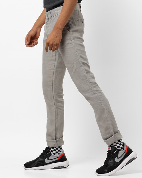 Buy CELIO Mens Black Linen Trouser Online