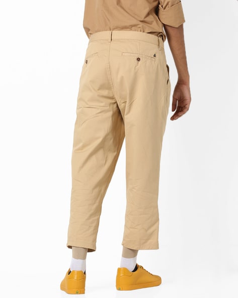 Buy Beige Trousers & Pants for Men by LINEN CLUB Online | Ajio.com