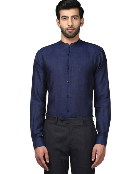 raymond navy blue shirt