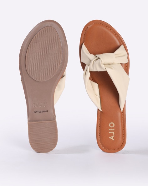 Buy Brown & Green Flat Sandals for Women by AJIO Online | Ajio.com