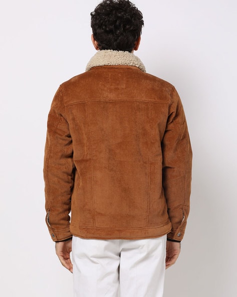 Buy Ecko Unltd Men Brown Solid Denim Jacket - Jackets for Men 7579002 |  Myntra