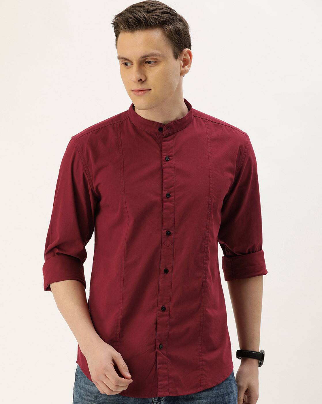 Maroon Shirts for Men by iVOC Online 