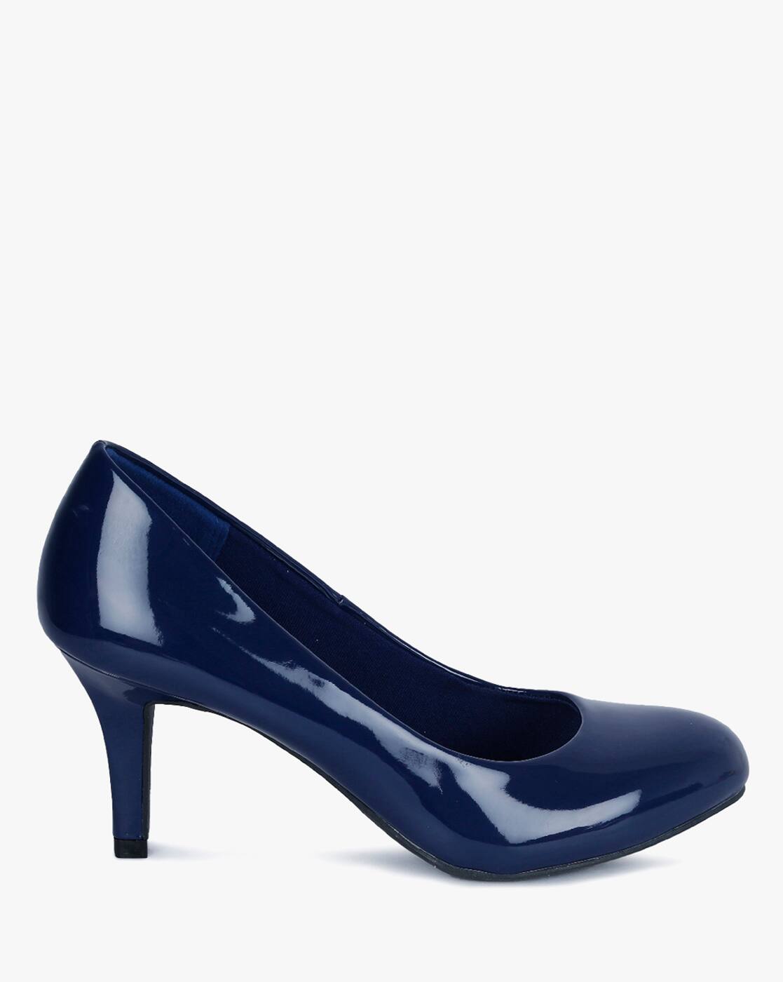 Buy Navy Blue Heeled Shoes For Women By Comfort Plus Online Ajio Com