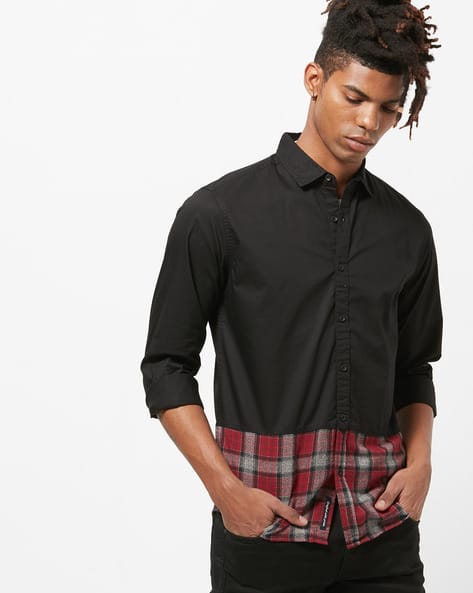 Buy Black Red Shirts For Men By Dnmx Online Ajio Com