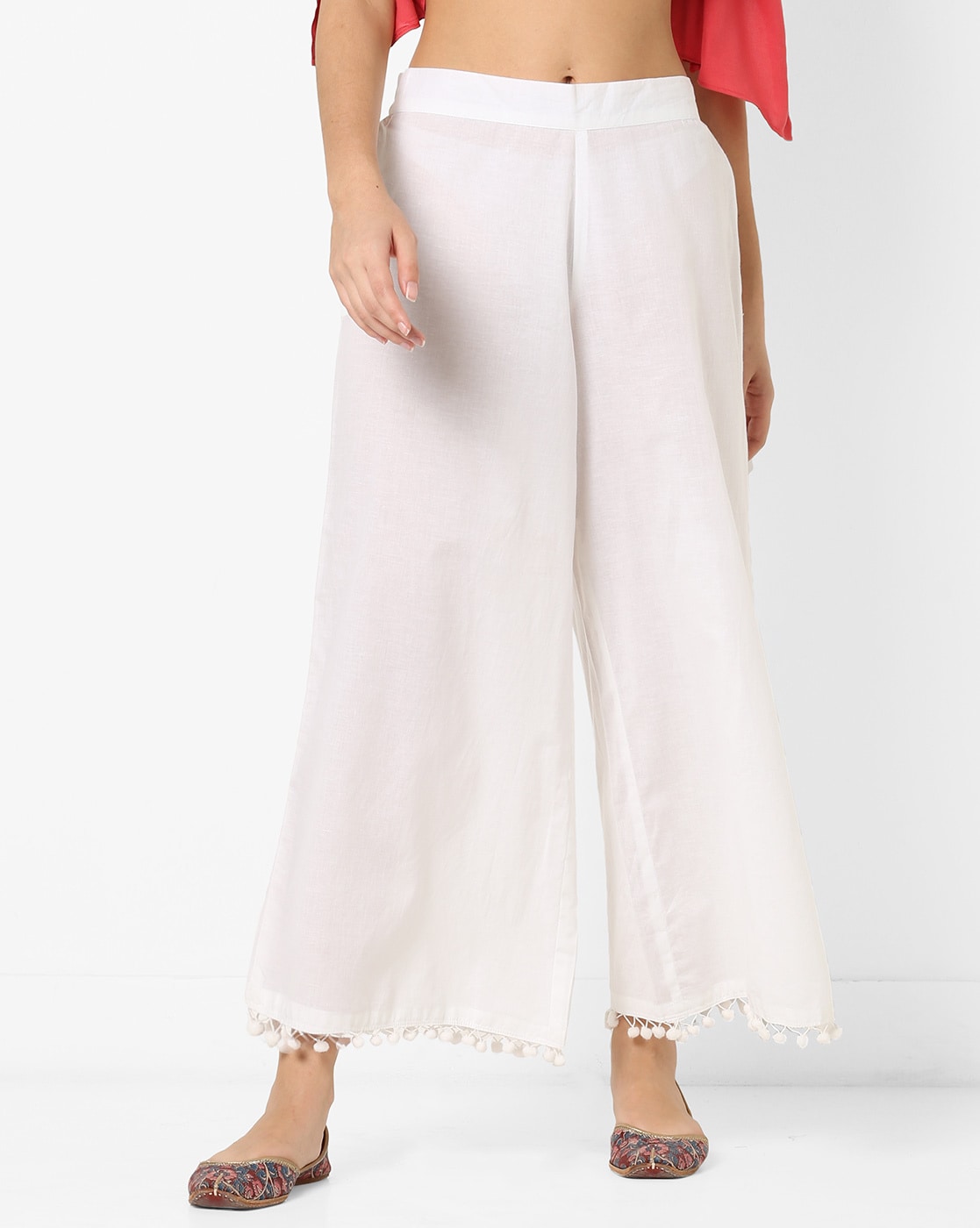 Buy Cream Pants for Women by AJIO Online | Ajio.com